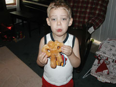 Eating His "Donut Man"