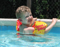 We Took Cale Swimming In The "Big" Pool