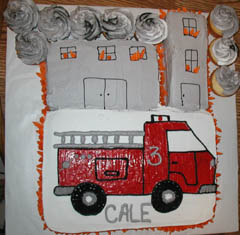 Cale's Firetruck Cake Made By Momma!